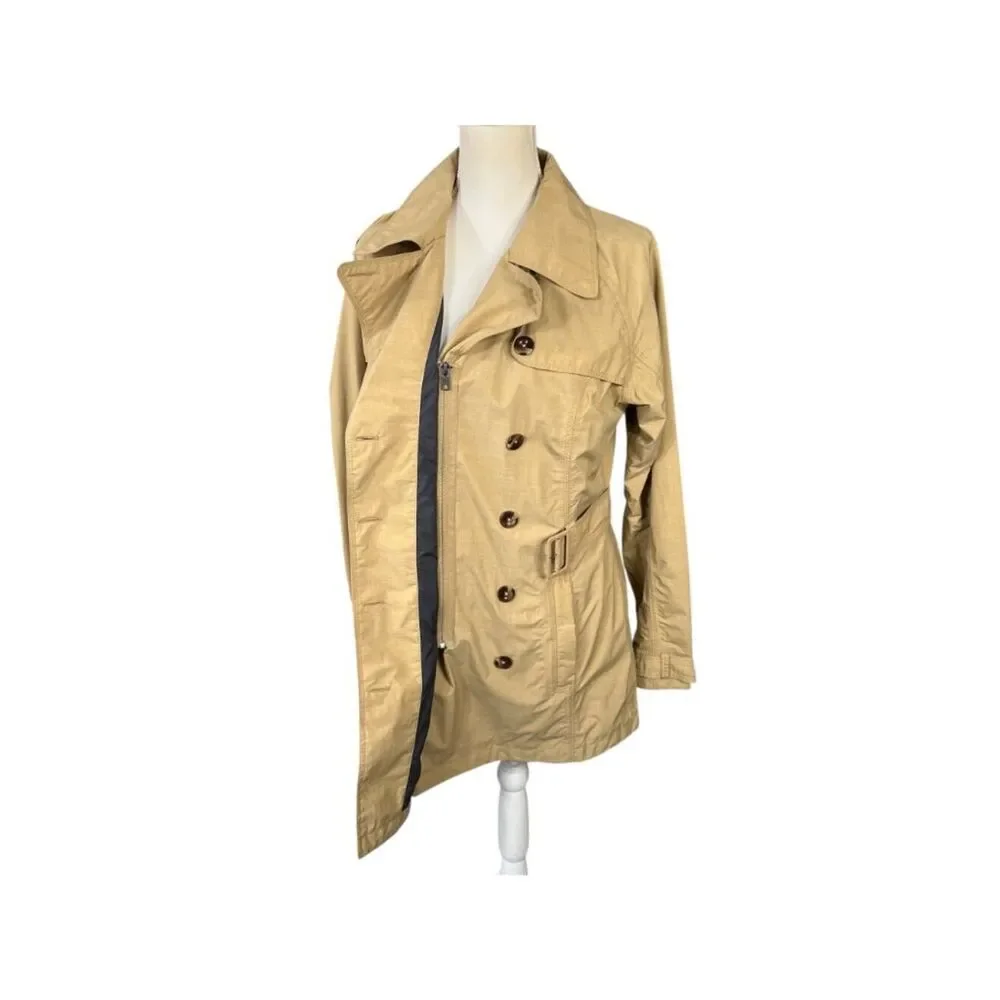 The North Face Hyvent Belted Trench Coat Waterproof Rain Jacket Tan Size Large